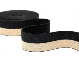 Taśma Guma Czarno Złota