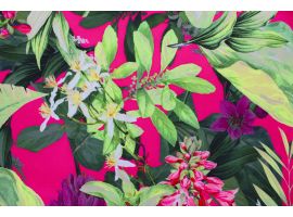 Fabric Barbie for Pants Print Flowers Pink