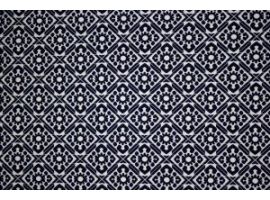 Dzianina Drukowana Sukienkowa na Spódnicę Granat Biały