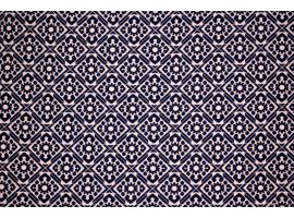 Dzianina Drukowana Sukienkowa na Spódnicę Granat Róż