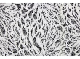 Dzianina na Swetry Czarny Biały Zebra