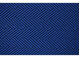 Dzianina Żakardowa Sukienkowa na Spódnicę Geometryczny Wzór Niebieski