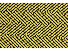 Dzianina Żakardowa Sukienkowa na Spódnicę Geometryczny Wzór Musztardowy