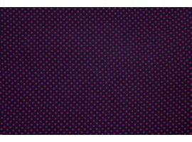 Fabric Printed Chiffon Small Red Polka dots Navy blue Background