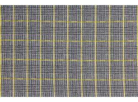 Dzianina Sukienkowa Żakard Krata Żółta