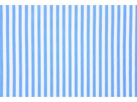 Printed Fabric for Blouse Blue Stripes White Background