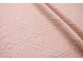 Jacquard Dress Fabric for Skirt Geometric Pattern Peach