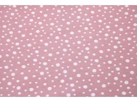 Fabric Printed Chiffon White Polka dots Powder Pink