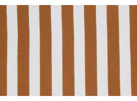 Printed Fabric for Dress Stripes Camel Ecru