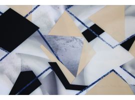 Tkanina Drukowana Bluzkowa Geometryczny Wzór