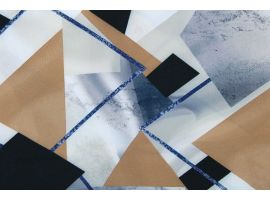 Tkanina Drukowana Bluzkowa Geometryczny Wzór