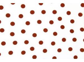Printed Fabric for Blouse Dress Kamel Polka dots Ecru Background