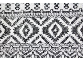 Dzianina na Swetry Czarny Biały Romby