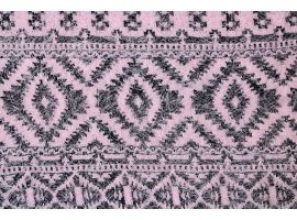 Dzianina na Swetry Czarny Puder Romby