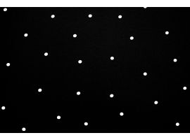 Tkanina na Bluzki Lejąca Czarna Kropki Białe