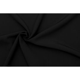 Tkanina ze spandexem 230 g/m² – Czarna – na garnitury, na kombinezony, na spódnice, na spodnie, na sukienki, na szorty, na żakiety